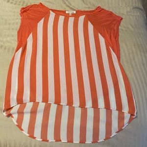 Hi Lo cap sleeve shirt